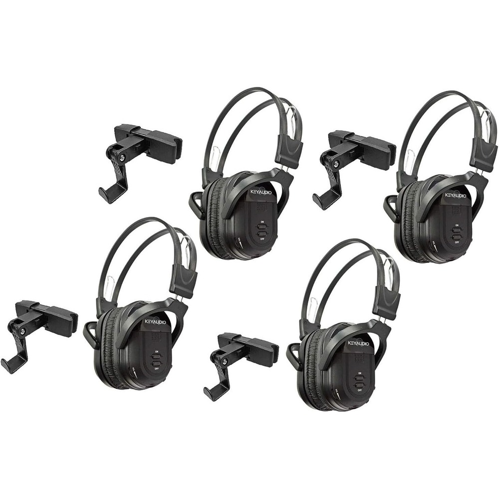 4 Wireless IR TV DVD Headphones Headset Honda Odyssey Pilot HR-V CR-V w/Mounts